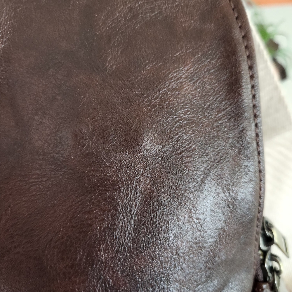 Brown Crossbody Sling Bag with Patterned Strap New Without Tag - Picture 13 of 13